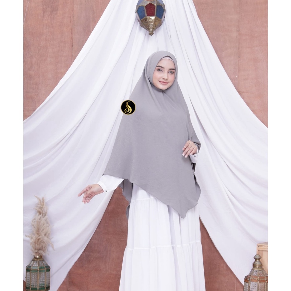 Produk Terbaru Khimar Syar'i Luna Crinkle Air Flow Premium Soft Pet Antem Special