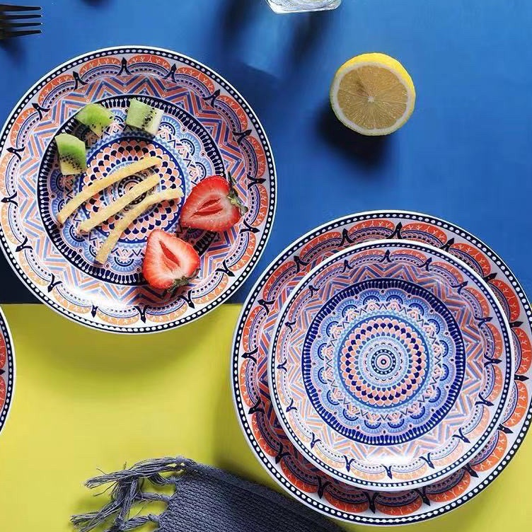 - Piring Keramik Mangkok Keramik Motif Batik 20cm e Terlaris ★.