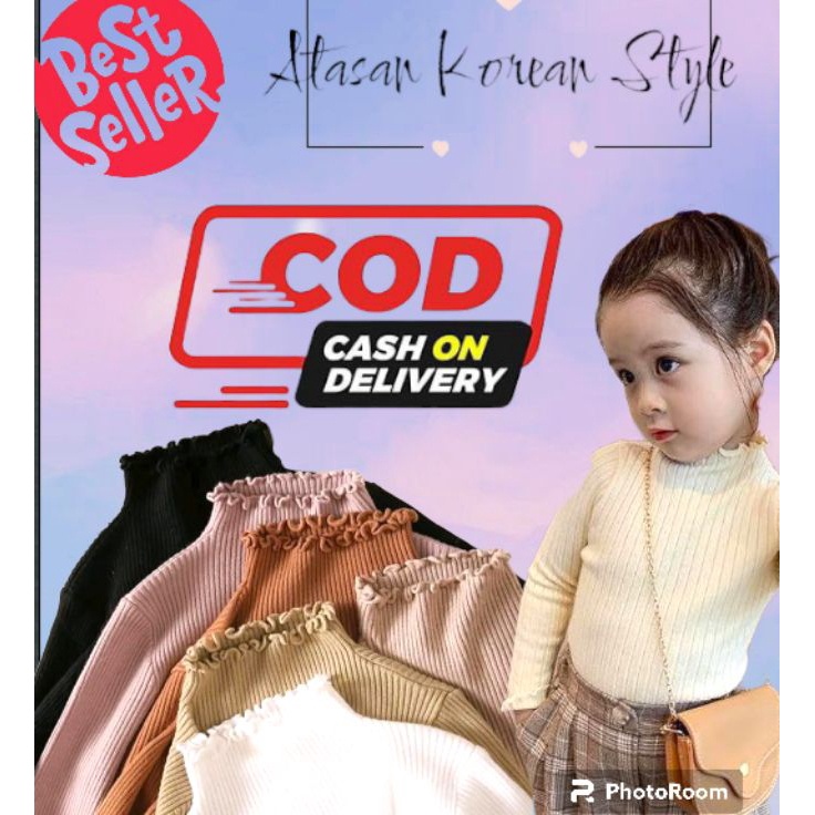 Dijual Murah Baju Rajut Anak Gaya Korea 3-5 Tahun Dress Anak Perempuan
