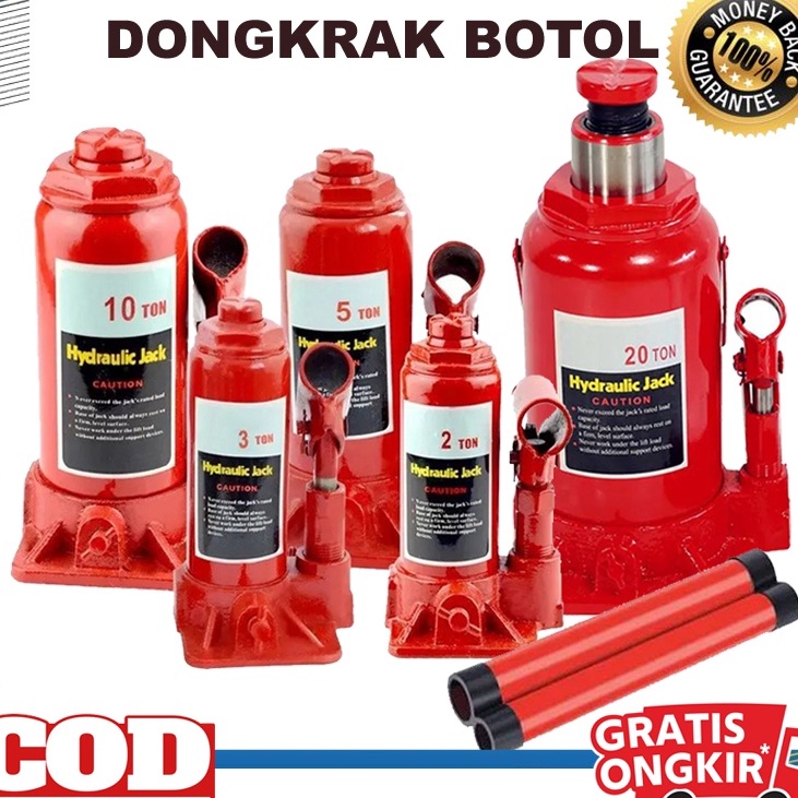 Restock TERBARU - Dongkrak Mobil / 5 ton 3 ton 2 ton - Dongkrak Botol Hidrolik Hydraulic 5ton 3ton 2