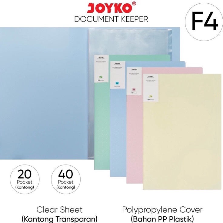 

JQZH1310 ✔✔SALE✔✔ (ISI 20 & 40 lbr) Document Keeper Clear Holder Map File Dokumen Folder Joyko DK-20 DK-40