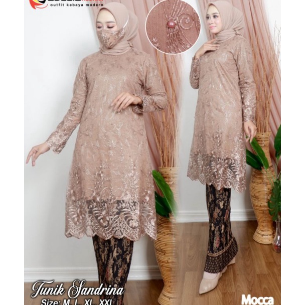 [PRODUK F70SU96] ADE> SET KEBAYA TUNIK SANDRINA - KEBAYA TUNIK PESTA CANTIK - KEBAYA OUTFIT KONDANGA