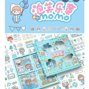 

LPJQ9246 SALE TERBAIK [GS] Stiker Momo 100 pcs box 100pcs 2d lembar Botol Minum Viral Korea Anak