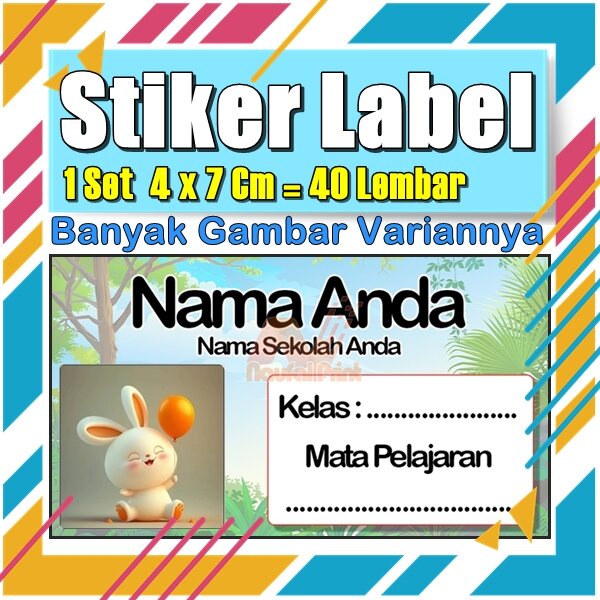 

Stiker Label Nama Buku Pelajaran Anak Karakter Hewan Lucu Cute Murah Sticker Kecil Banyak 20 Lembar Anime Vol-34