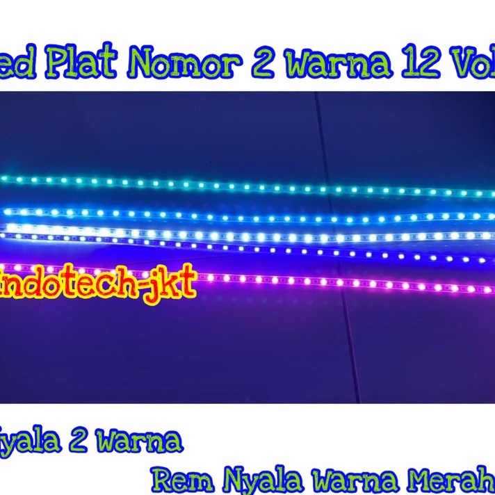 Stok Baru Led Cumi PLAT NOMOR 45cm 12 Volt 2 Warna