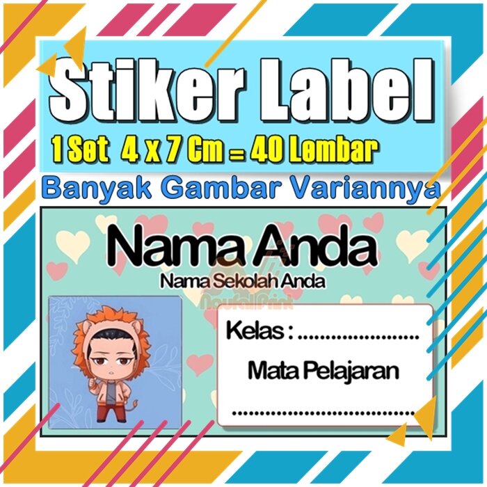 

Stiker Label Nama Buku Pelajaran Anak Karakter Hewan Lucu Cute Murah Sticker Kecil Banyak 20 Lembar Anime Vol-161