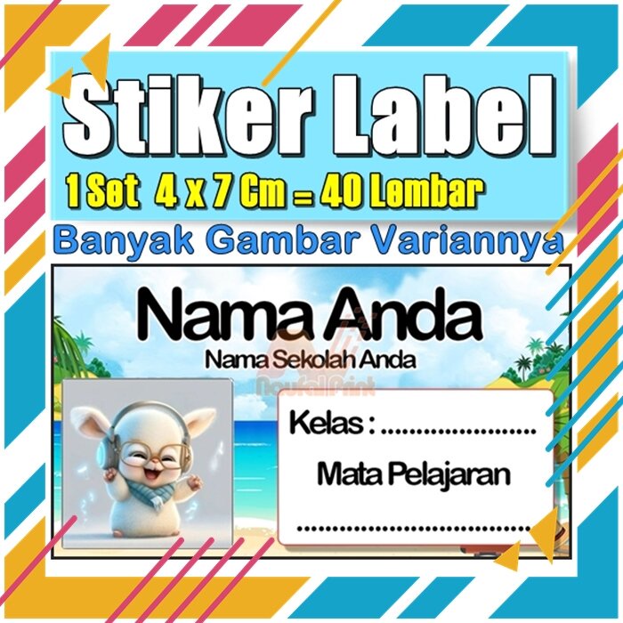 

Stiker Label Nama Buku Pelajaran Anak Karakter Hewan Lucu Cute Murah Sticker Kecil Banyak 20 Lembar Anime Vol-295