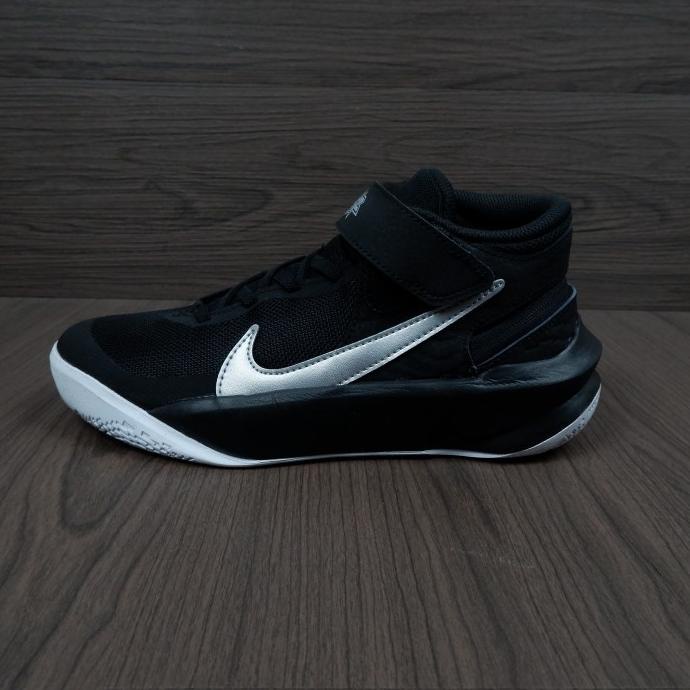 Terbaru Nike Team Hustle D 10 Flyease Black Volt Metalic Kids Basketball Shoes