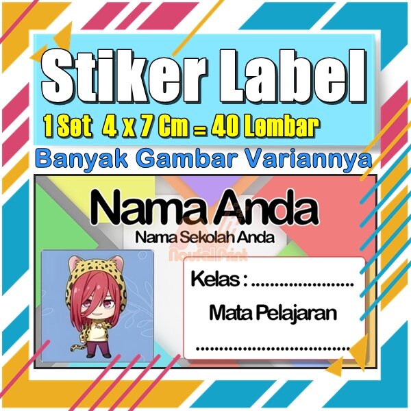 

Stiker Label Nama Buku Pelajaran Anak Karakter Hewan Lucu Cute Murah Sticker Kecil Banyak 20 Lembar Anime Vol-536