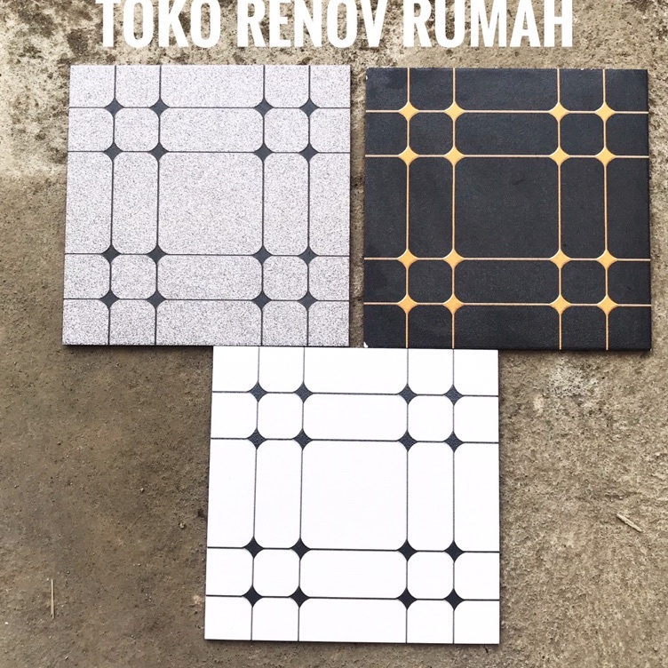 ・ fl keramik lantai 40x40 (doff-mate)/ keramik hitam/ keramik abu/ keramik putih/ keramik lantai gar