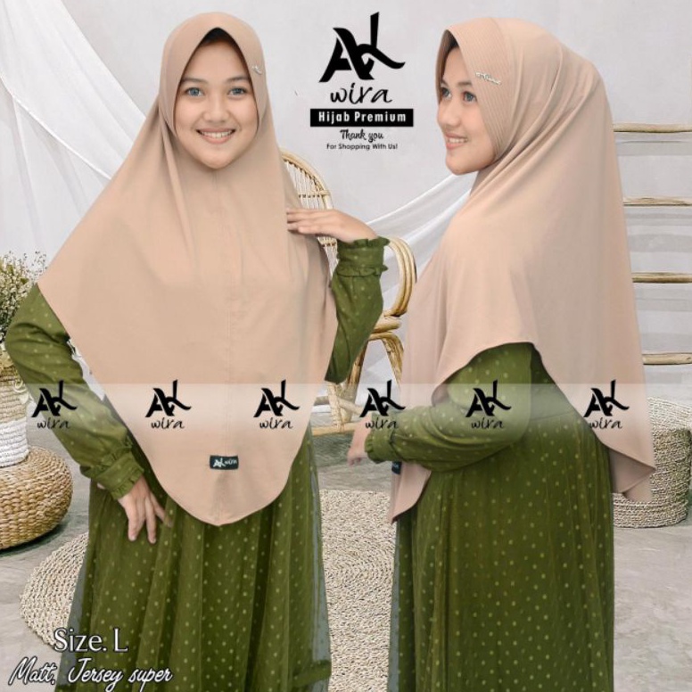 Ready Stok✅Alwira.outfit jilbab instan size L original by Alwira✱