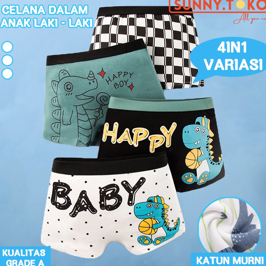 Potongan spesialMm3M7 (2-10 Tahun)Katun Murni CD Celana Dalam Anak Laki Laki Celana Dalam Boxer Anak