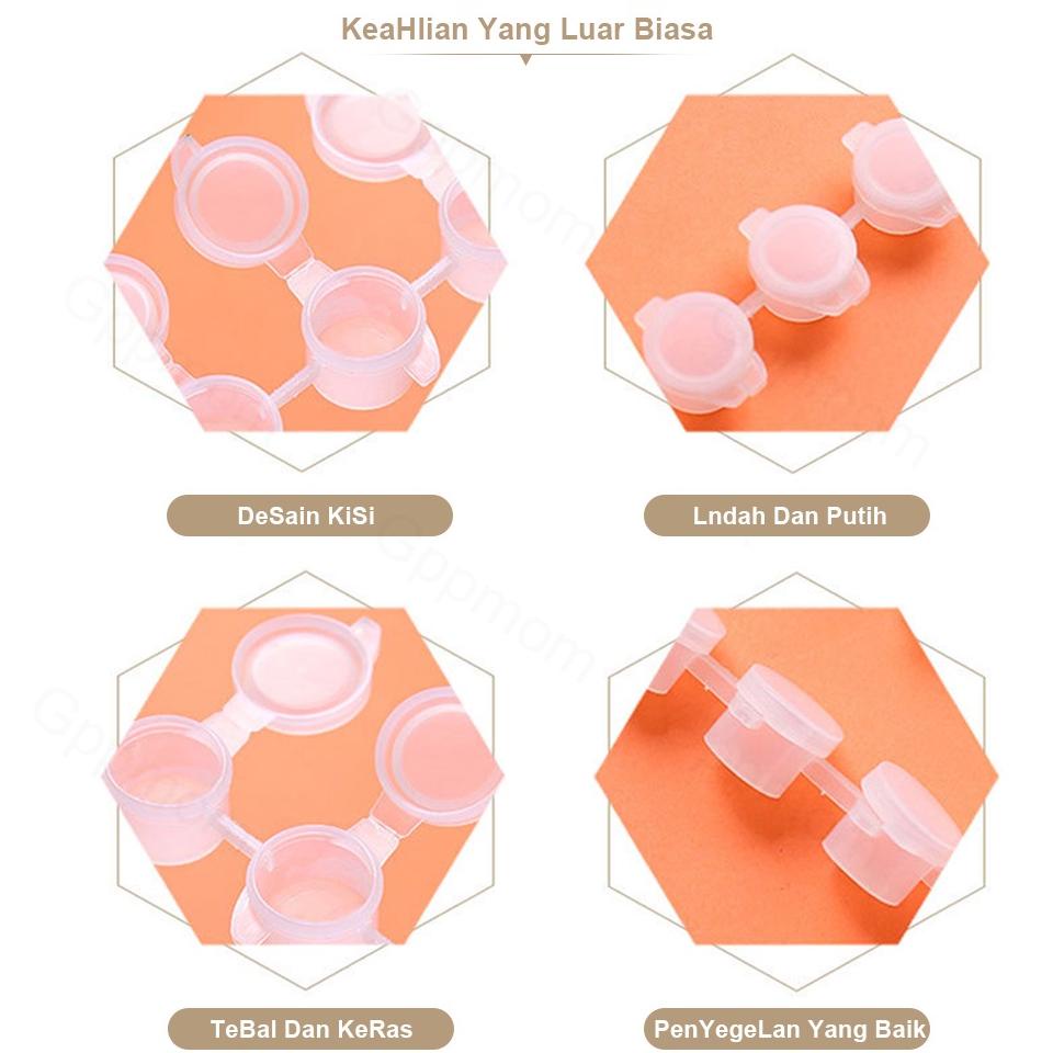 

Gppmom Pot Cat Plastik/ 6X5Ml 3Ml Tempat Cat Acrylic Paint Cup Strip Ktl
