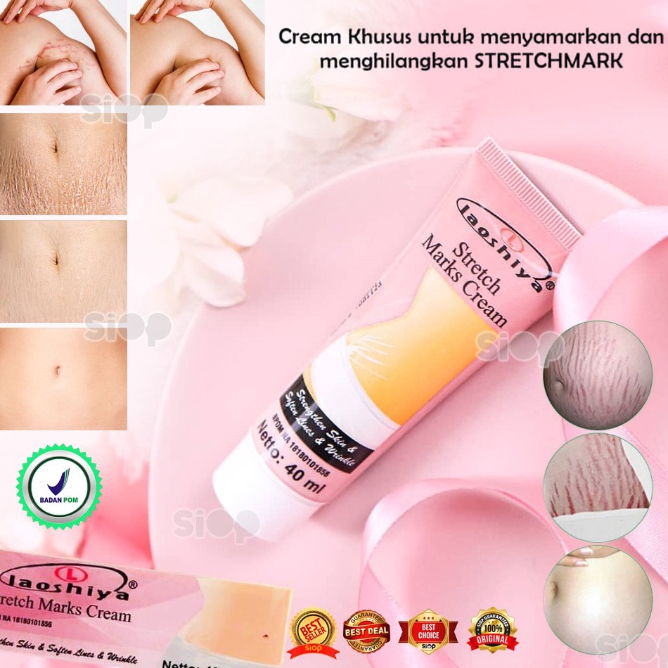 Banyak Stok LAOSHIYA STRETCH MARK CREAM ORIGINAL BPOM 238