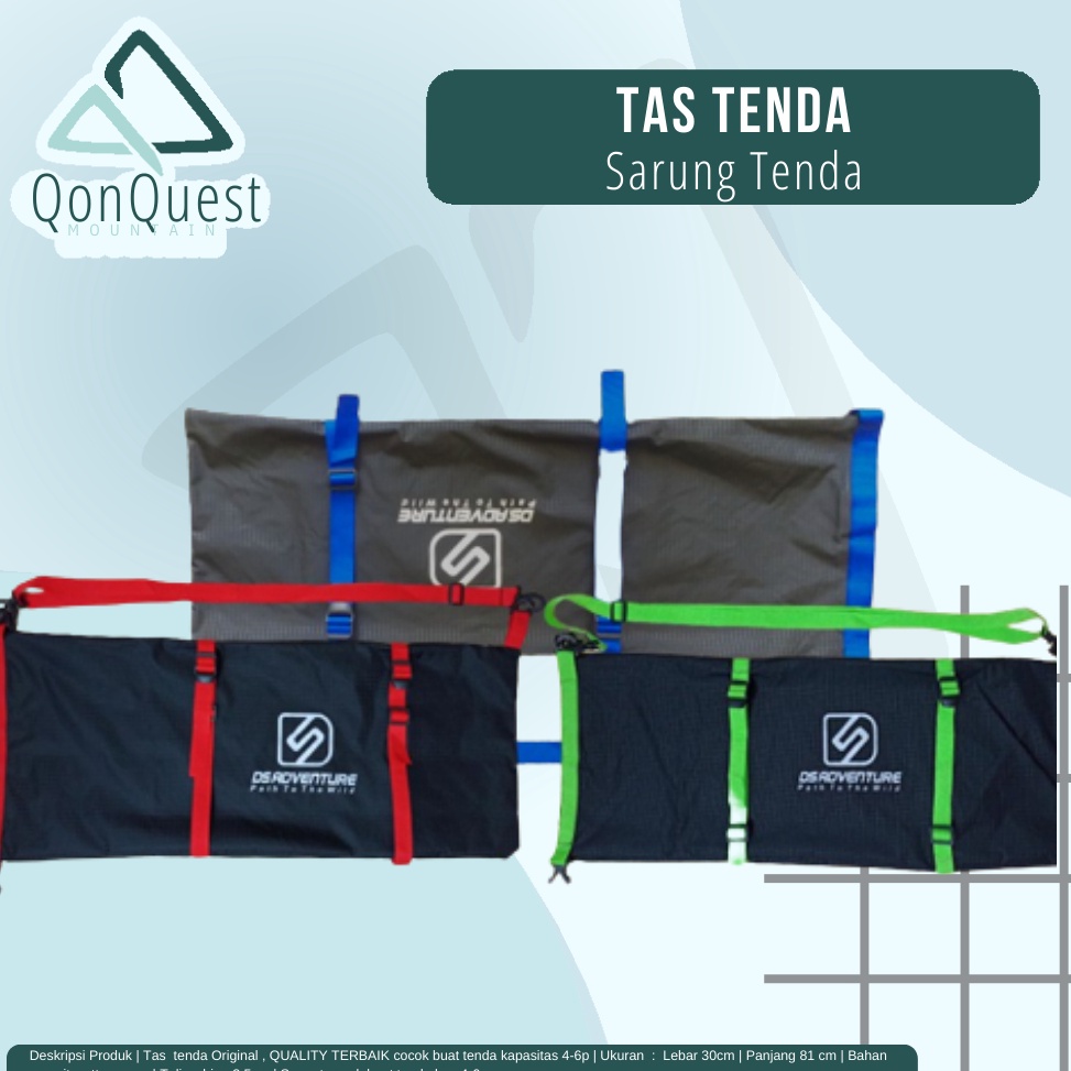 Harga Murah Tas tenda / sarung tenda camping DS ADVENTURE 4/5 / tas tenda kapasitas 4 t Produk Premi