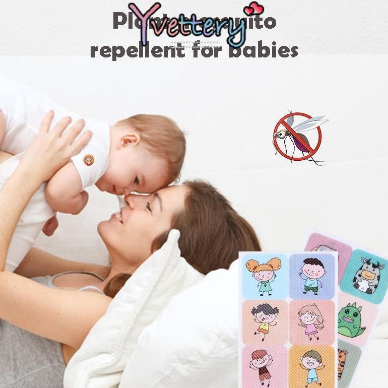 Terbaru [Cod]Kartun Pengusir Nyamuk Stiker 36 Pcs Tanaman Minyak Esensial Nyamuk Stiker Anak-Anak Ou