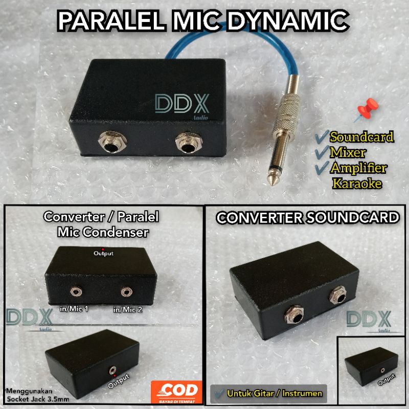 CONVERTER SOUND CARD / PARALEL MIC DYNAMIC  / MIC CONDENSER / KONVERTER GITAR / INSTRUMEN