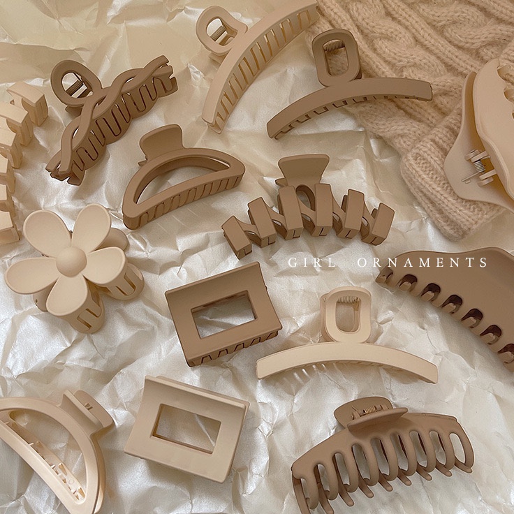 Super Promo Town Shell COFFEE Series Korean Hair Claw / Jepitan Rambut Korea / Jepit Rambut Jedai Ju