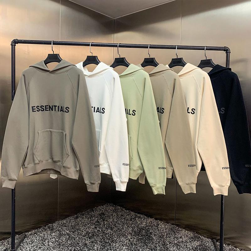 ❤ESSENTIALS Hoodies Men Sweatshirts Reflective Letter Printing Fleece Oversized Hoodie Fashion Hip h