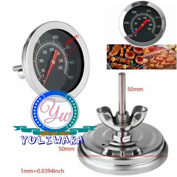 Thermometer Masak Analog Dapur Oven Panggangan Makanan Daging Bbq