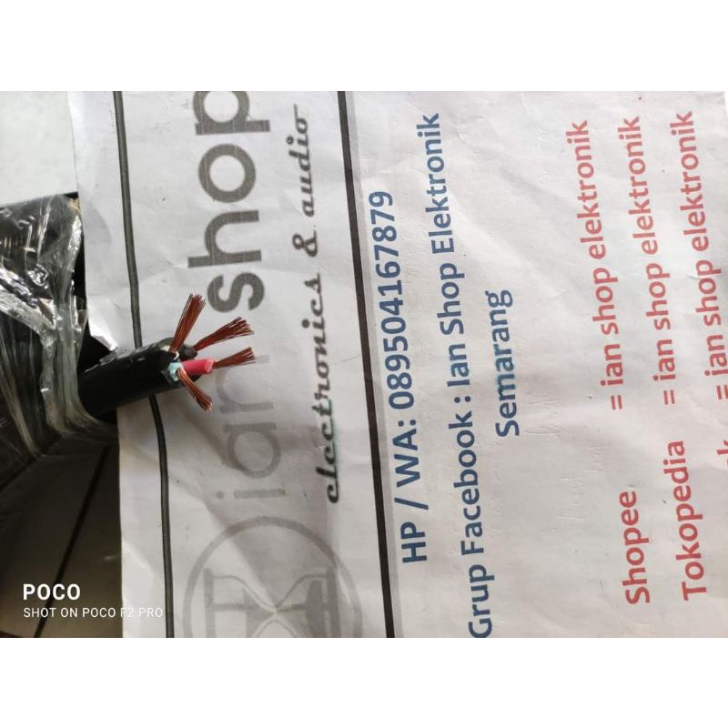 OMV KABEL SPEAKER AUDIO NYYHY ODEON 4X2,5MM 4X2.5MM 4X2,5 4X2.5 MM ECER 1 METERAN 1 M HITAM ORI