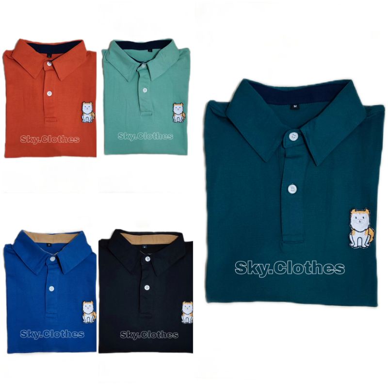 Polo Shirt Bordir American Curl Cat