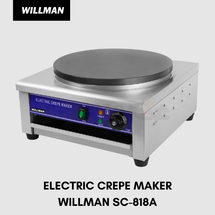 Best Seller Electric Crepe Maker Mesin Crepes Listrik Willman Sc-818A Garansi