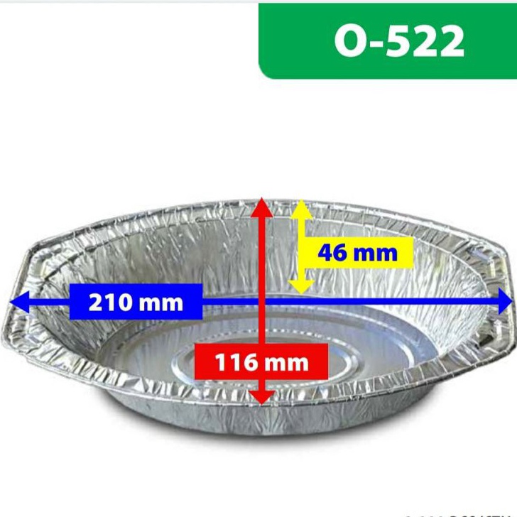 ➯⁂✯ wadah aluminium foil oval OV-522 / loyang aluminium foil oval besar Kirim Langsung