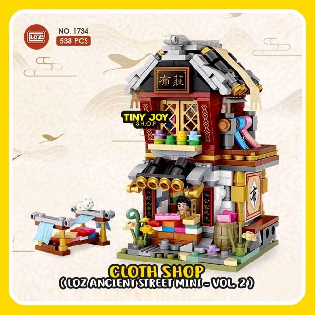 PROMO TERAPIK LOZ ANCIENT STREET MINI CLOTH SHOP (538 PCS) 1734 (VOL. 2) TERBARU