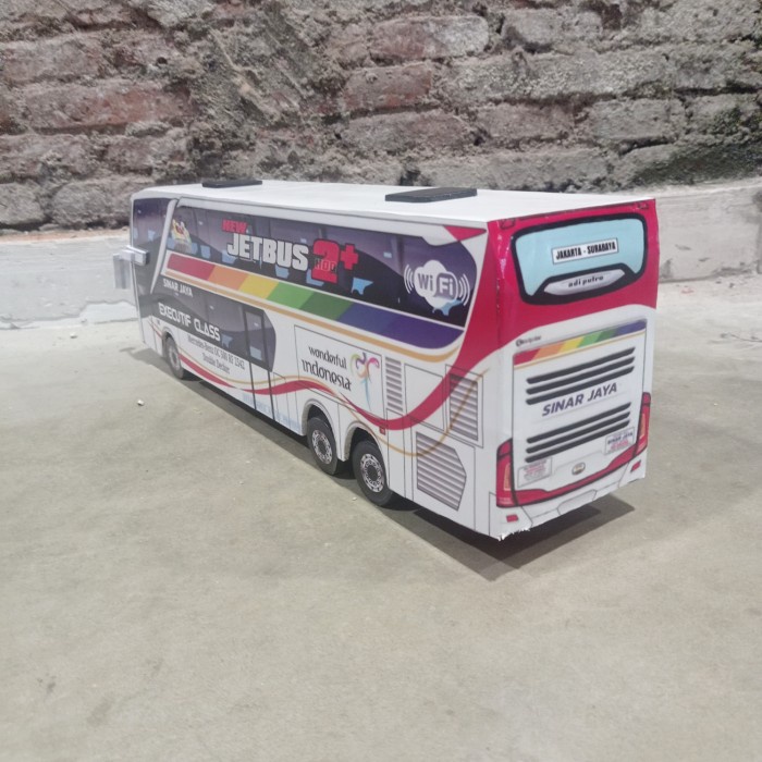 PROMO BUS SINAR JAYA DOUBLE DECKER MINIATUR BUS MAINAN ANAK TERMURAH TERBARU