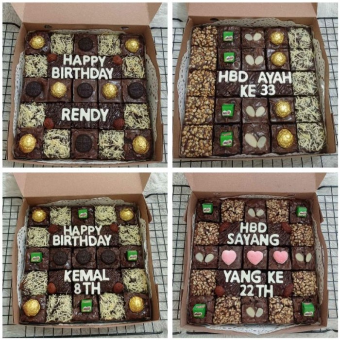 Best Seller Brownies Fudgy Brownies Panggang Ulang Tahun Ultah Birthday