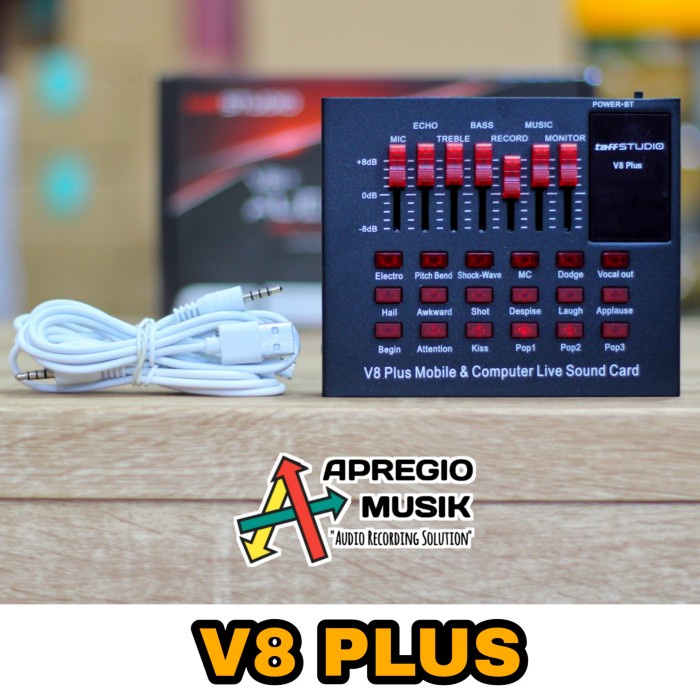 Terlaris Taffware V8 Plus Original Soundcard Hape Mini Mixer