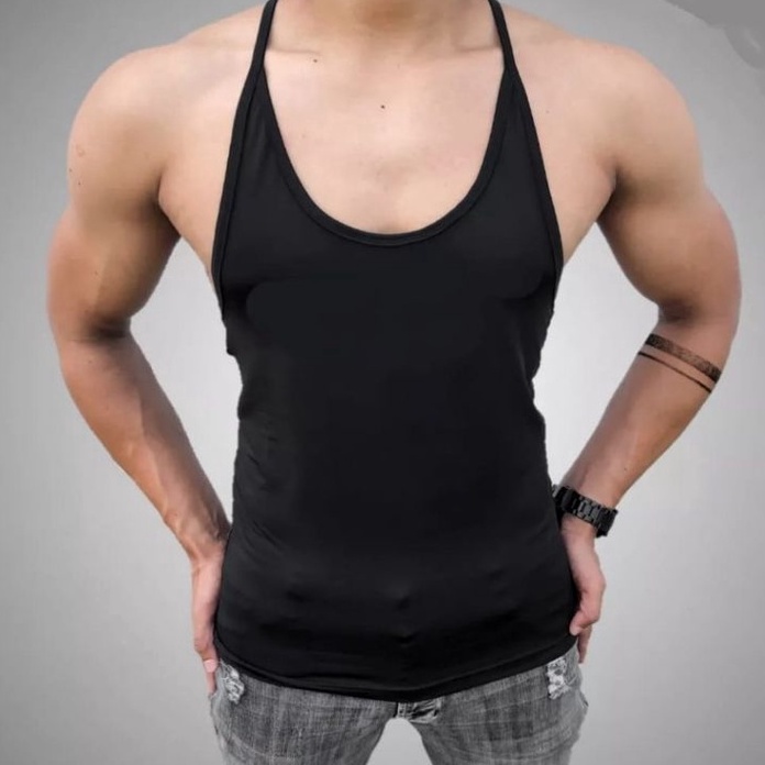 Terlaris Singlet Tanktop Kaos Dalam Pria Polos Tali Kecil/ Singlet gym pria polos tali kecil