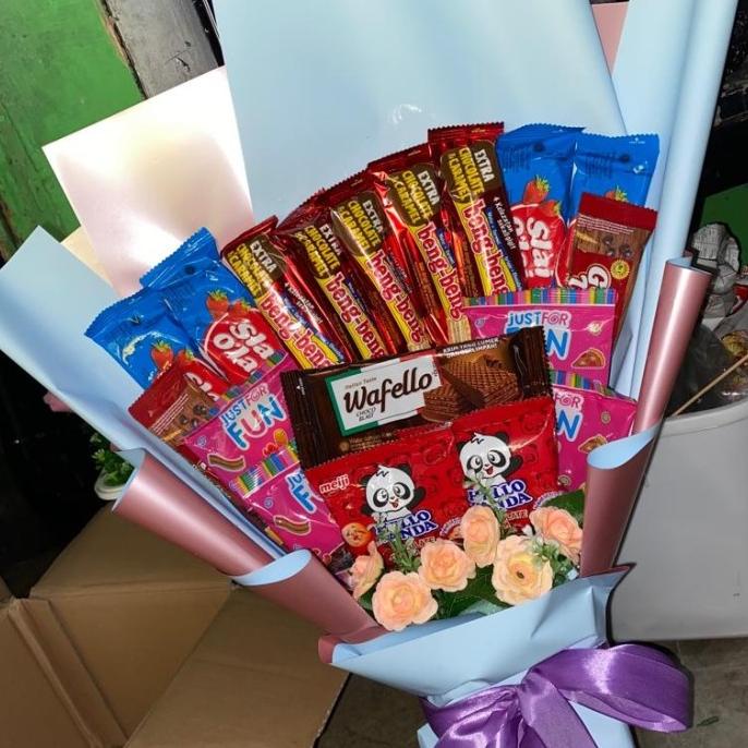 

New Buket Snack Bouquet Makanan Hadiah Ulang Tahun