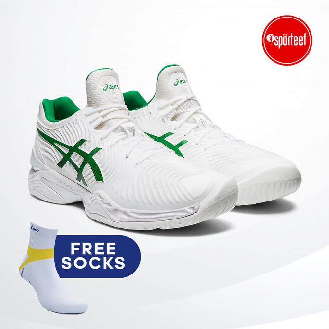 Asics Court FF 2 White Tennis / Sepatu Tenis Novak Djokovic Original