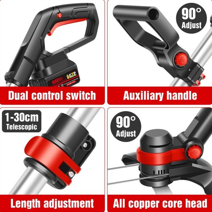 Ironhoof Mesin Potong Rumput 48V Mesin Pemotong Rumput Listrik Baterai