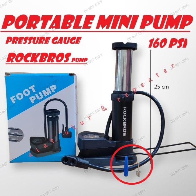 TERLARIS Pompa Kaki Pompa Injak Mini Portable Untuk Ban Motor Sepeda Bola