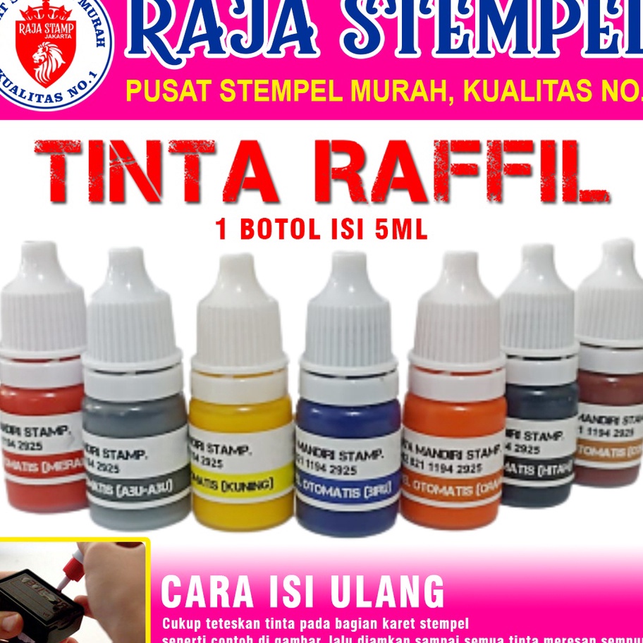 

XPRB6874 【Penjualan Terbaik】COD Tinta Raffil Stempel Otomatis /Botol 5ml