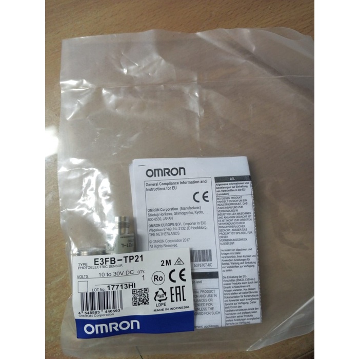 Best Seller Photoelectric Sensor E3Fb-Tp21 Omron Pnp, Light-On/Dark-On Metal