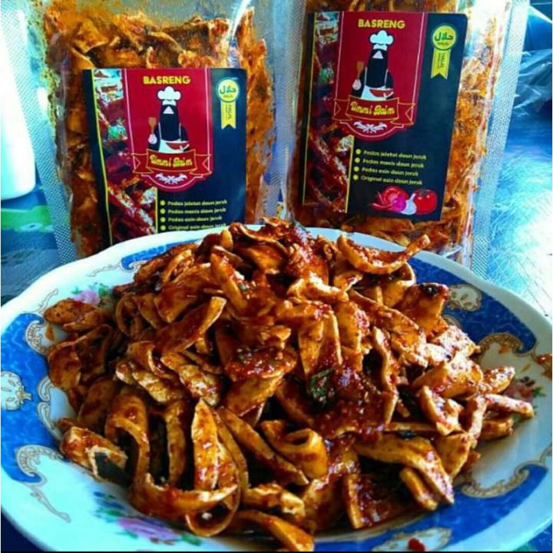 

Basreng ikan tuna Ummi Baim pedes jeletot daun jeruk 200 gram