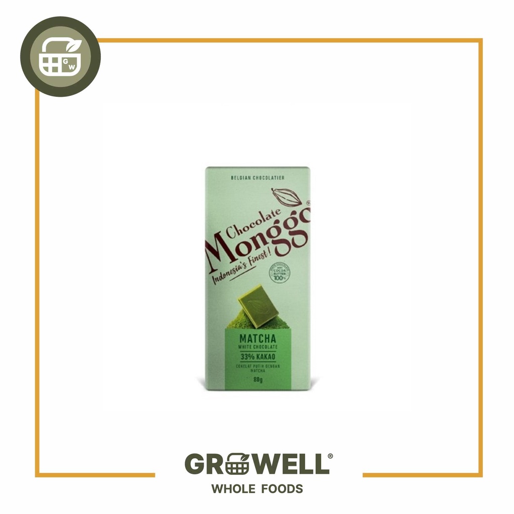 

MONGGO CHOCOLATE TABLET&MATCHA TEA 80GR