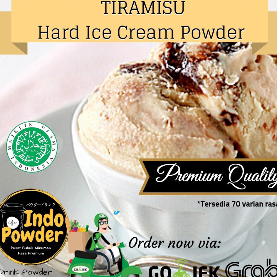 

JTCZ5579 Free Ongkir HARD ICE CREAM TIRAMISU Powder 1Kg / Bubuk Ice Cream Tiramisu 1Kg