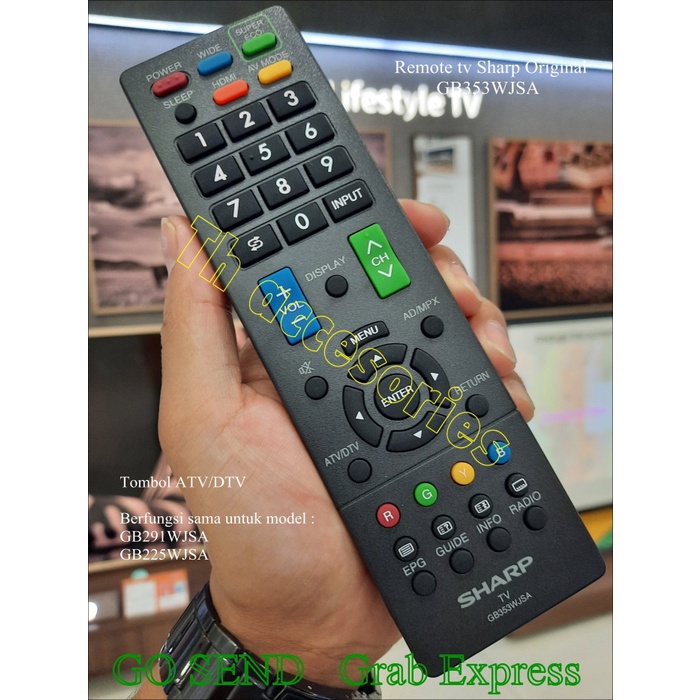 Best Seller Remote Tv Sharp Original Gb353Wjsa Untuk Gb291Wjsa / Gb225Wjsa