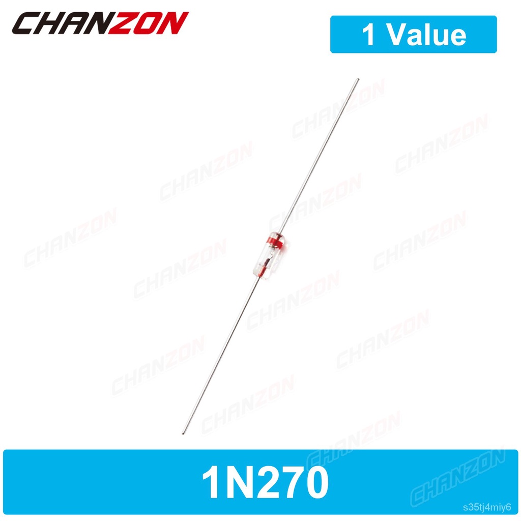 ✅&1N270 Power Germanium Diode Rectifier DO-7 40mA 100V IN270 1N 270 for TV FM AM Radio Detection