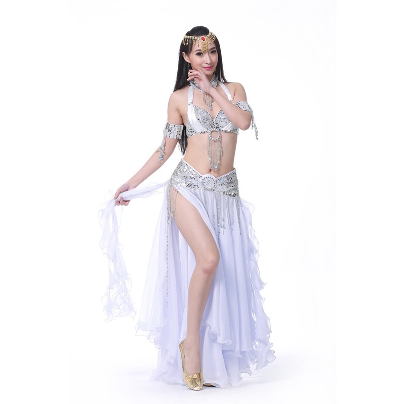 823#+Roll Leaf Skirt Belly Dance Suit Belly Dance Performance Show Suit Belly Dance Clothing High-En