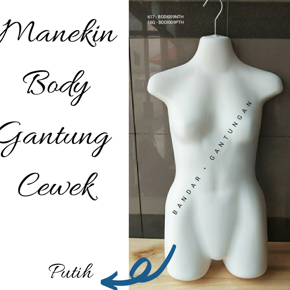 ☌➜✥ Manekin Bodi Wanita Putih Gantung/Patung Dinding Wanita Putih Gantung-BH Seller