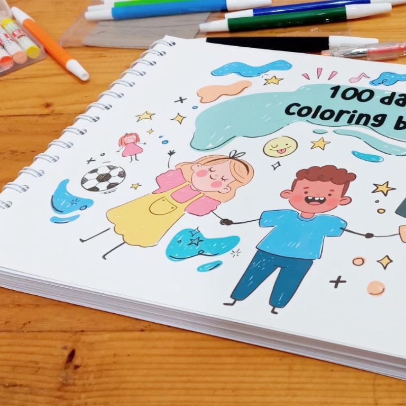 

Q7Q MEWARNAI ANAK SPIDOL KRAYON PENSIL WARNA BUKU ISI 100 HARI KREATIF SA3