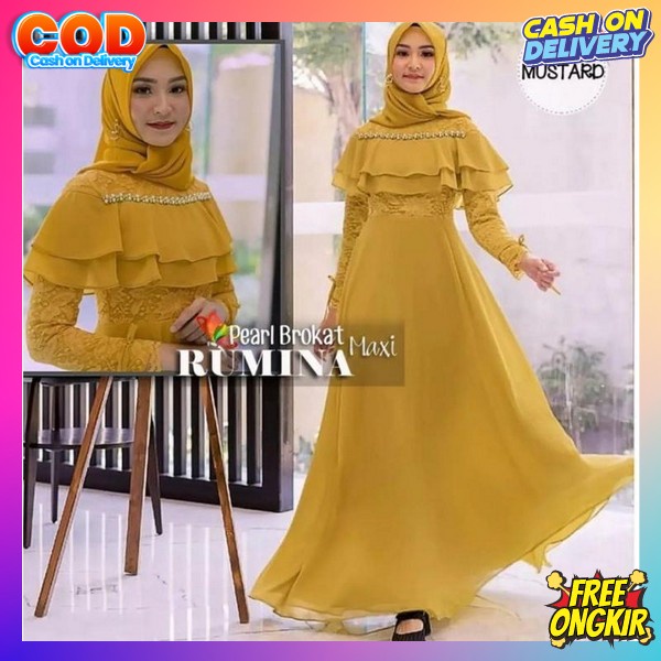 Buju Gam Games Maxy Jubah Cewek Muslimah Baj Gamis Lengan Pnjng Murah Bj Dreas Branded Bahan Tebal B