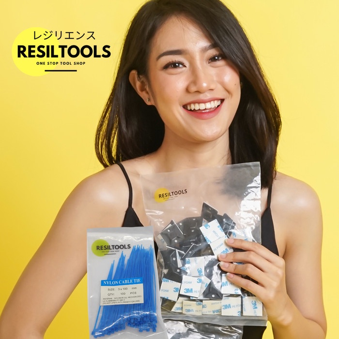 

Terlaris Paket Dudukan Dan Kabel Tis Mounting Cable Ties Tali Tie Mount Hitam