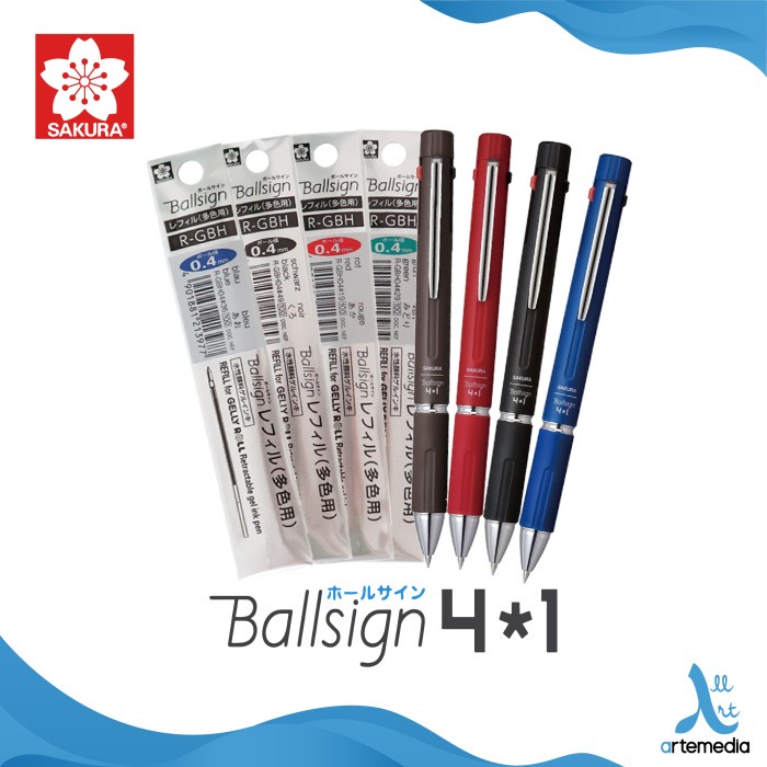 

Best Seller Pulpen Warna Sakura Ballsign Multi Function Gel Pen Bolpen Pensil